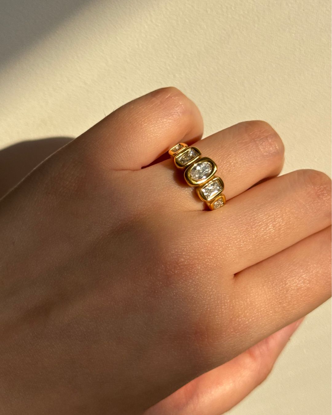 The Constellation Row | Cubic Zirconia 18ct PVD Gold-Plated Ring