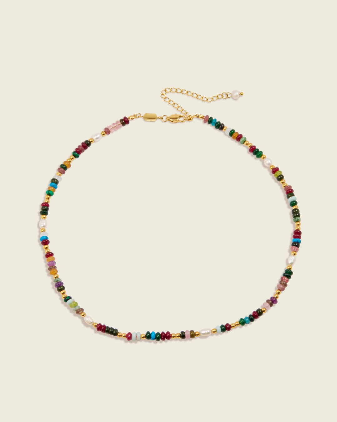 The Shoreline Heirloom | Mixed Gemstone 18ct PVD Gold-Plated Necklace