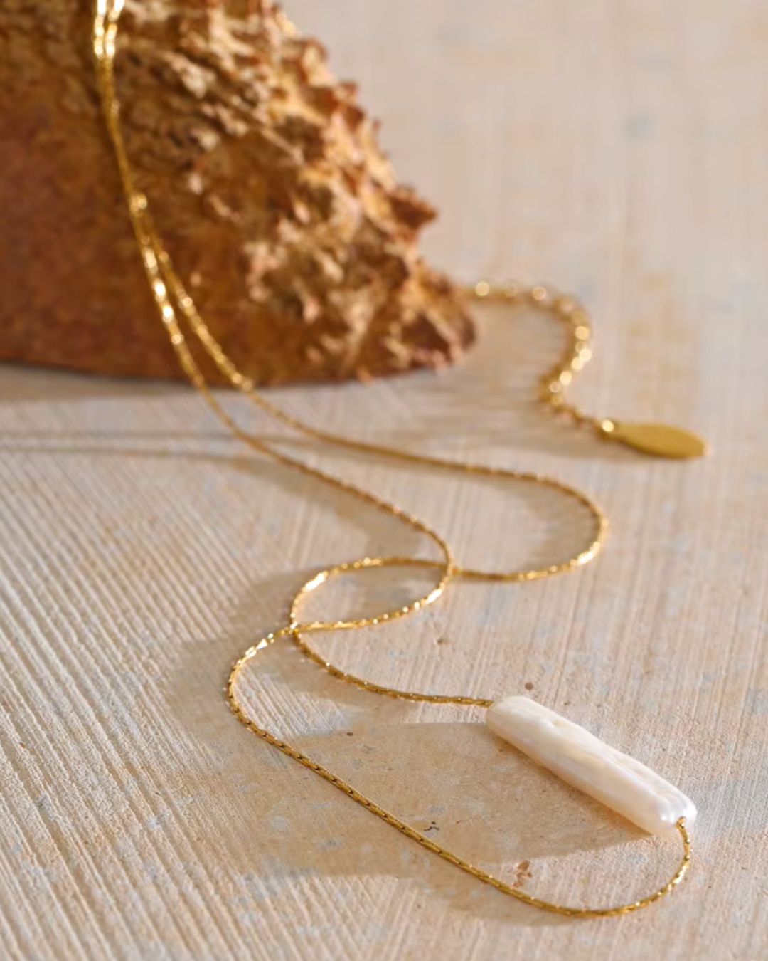 The Moon's Keepsake | Freshwater Pearl 18ct PVD Gold-Plated Necklace