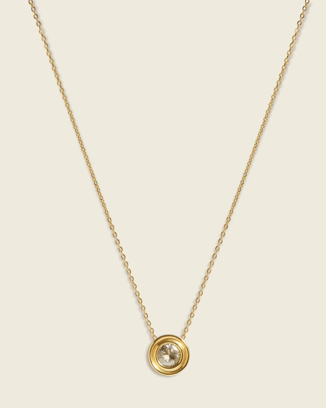 The Sunlit Dream | Cubic Zirconia 18ct PVD Gold-Plated Pendant Necklace