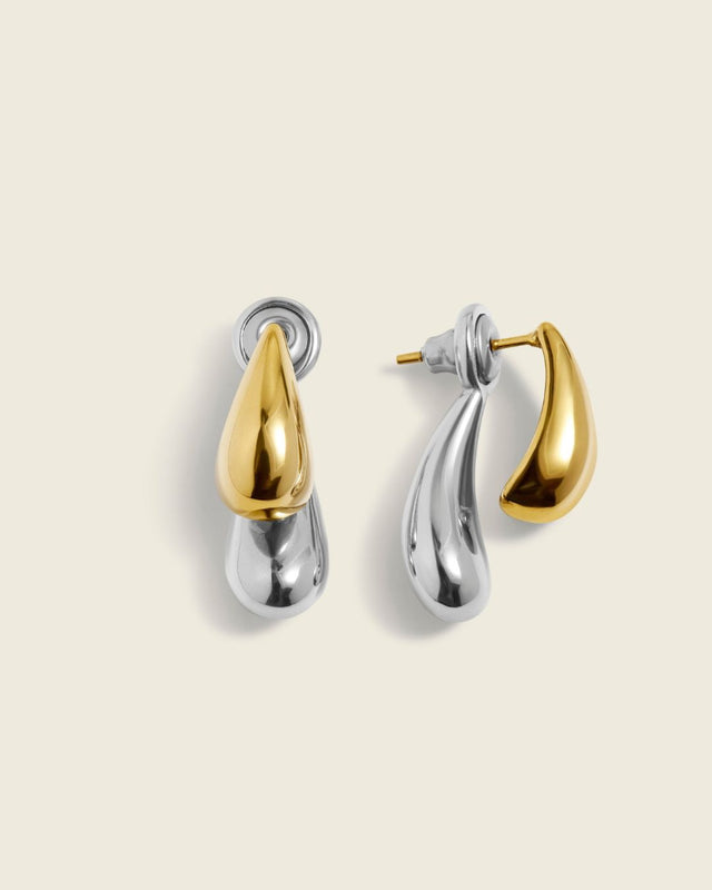 The Two Lights | Mixed Metal Gold & Silver Stud Earrings