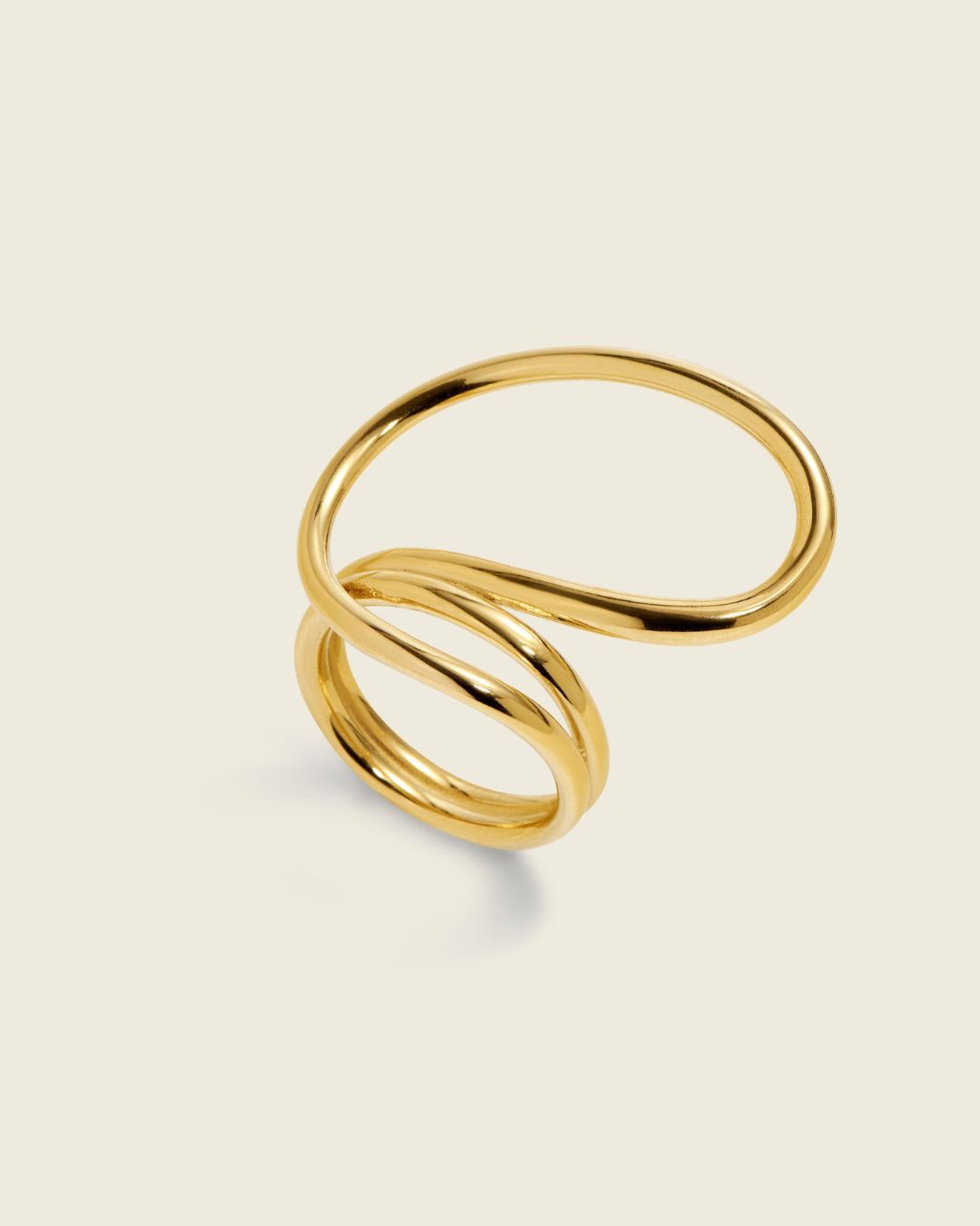 Ocean's Curve | Sea-Inspired 18ct PVD Gold-Plated Ring