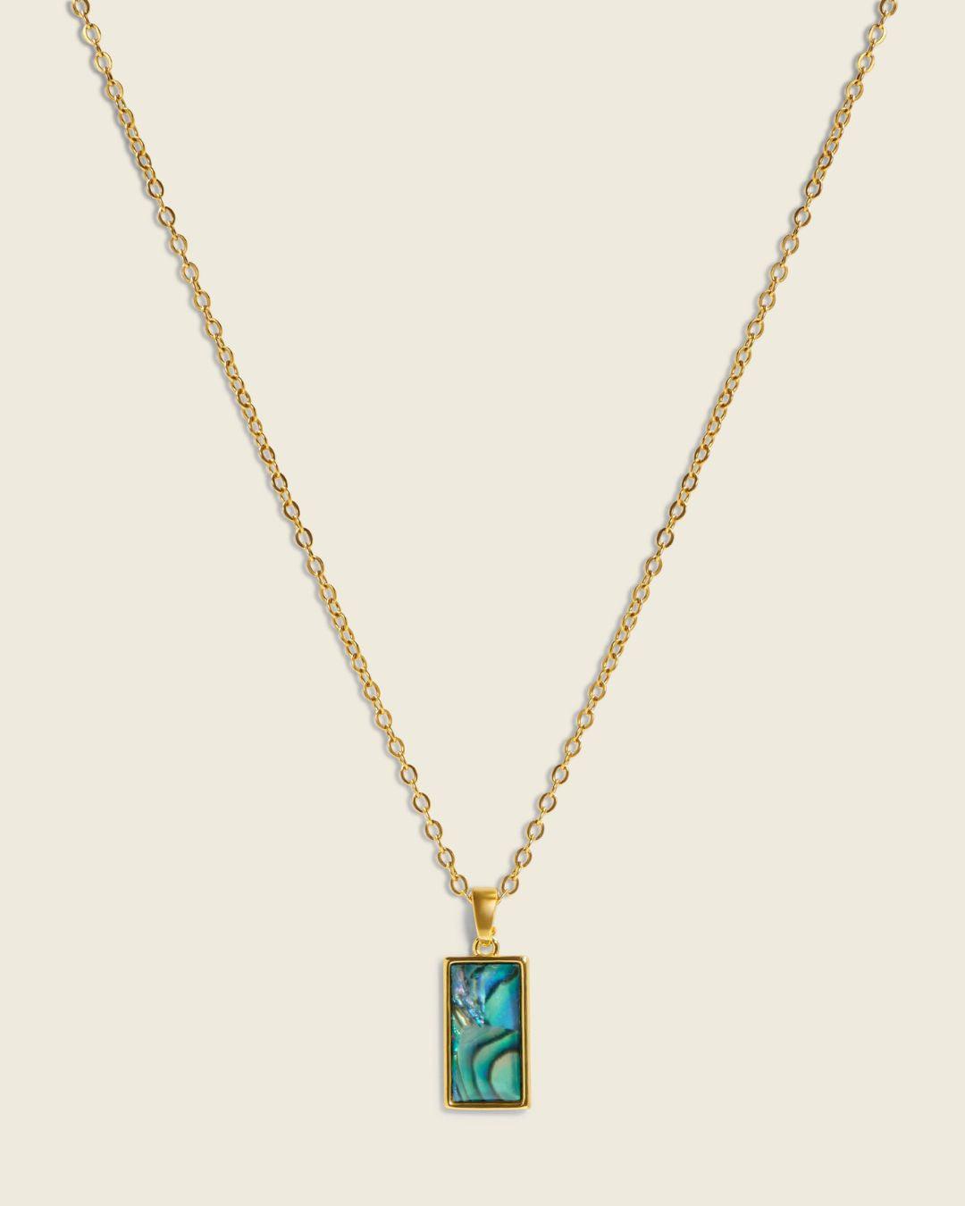 The Tidekeeper | Blue Mother of Pearl 18ct PVD Gold-Plated Pendant Necklace