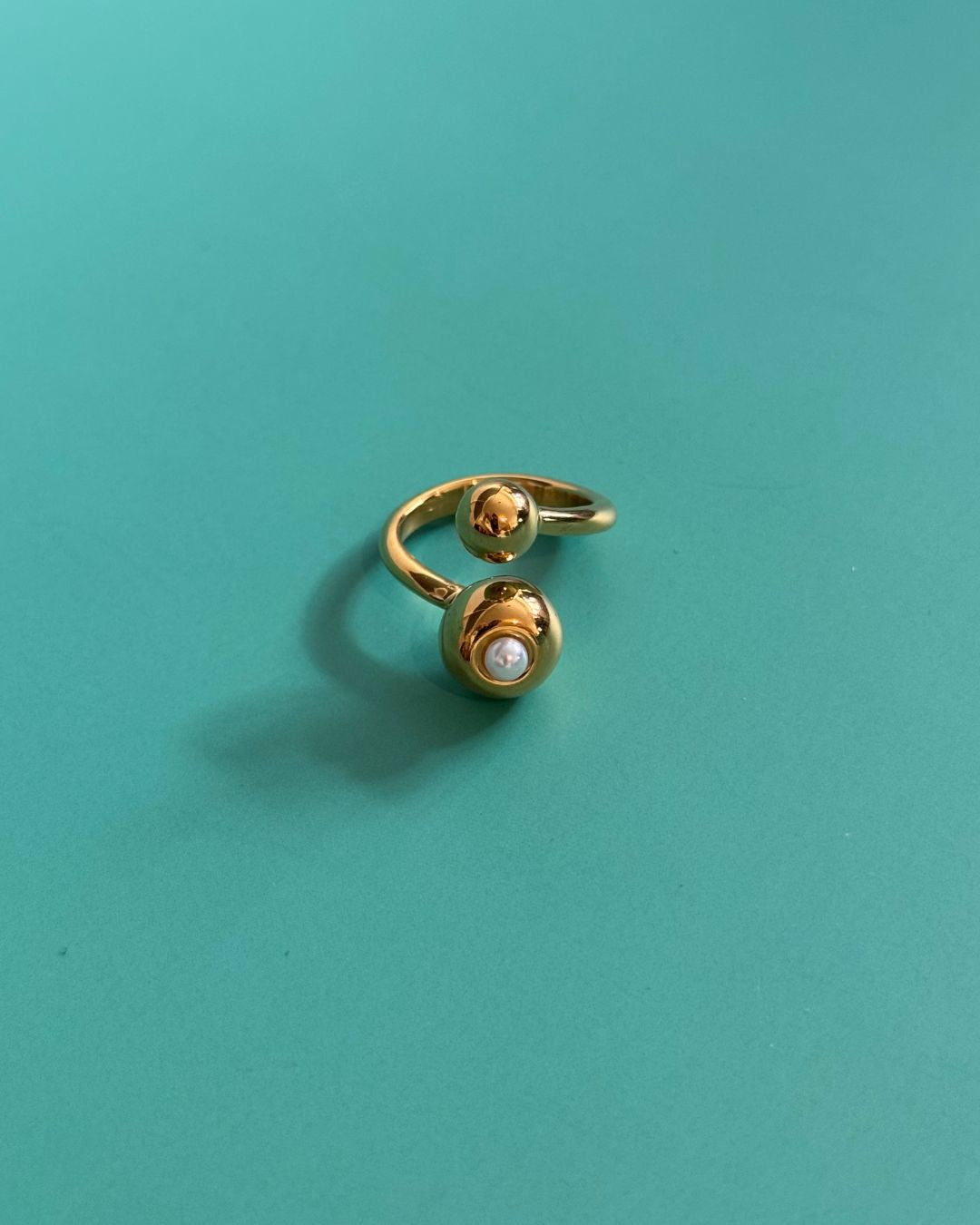 The Night Bloom | Pearl 18ct PVD Gold-Plated Ring