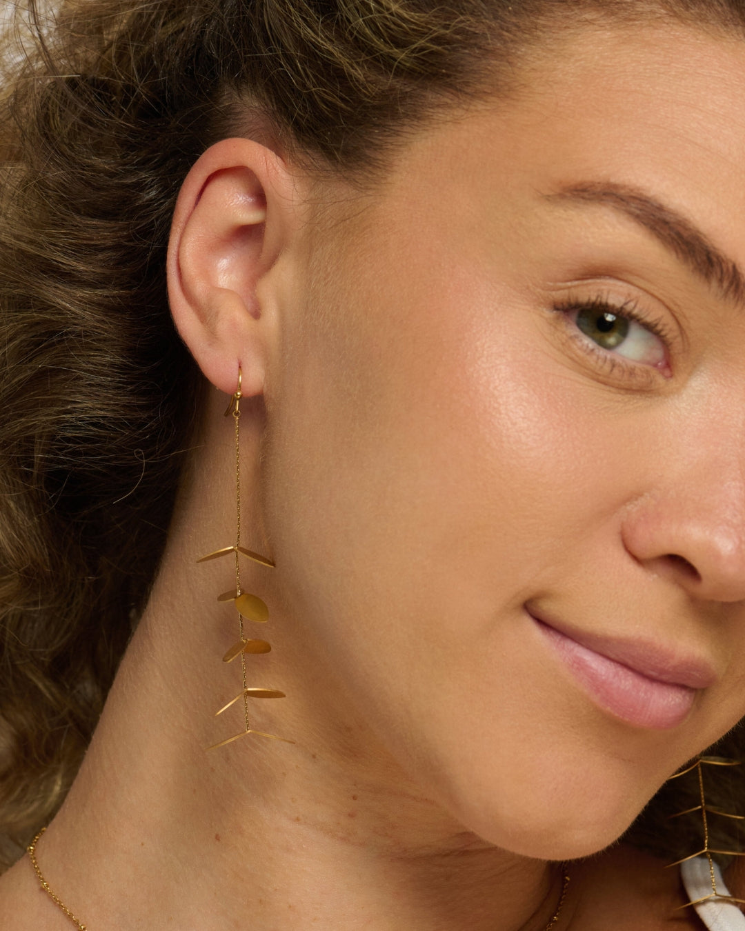Where Leaves Dance | Nature-Inspired 18ct PVD Gold-Plated Drop Earrings