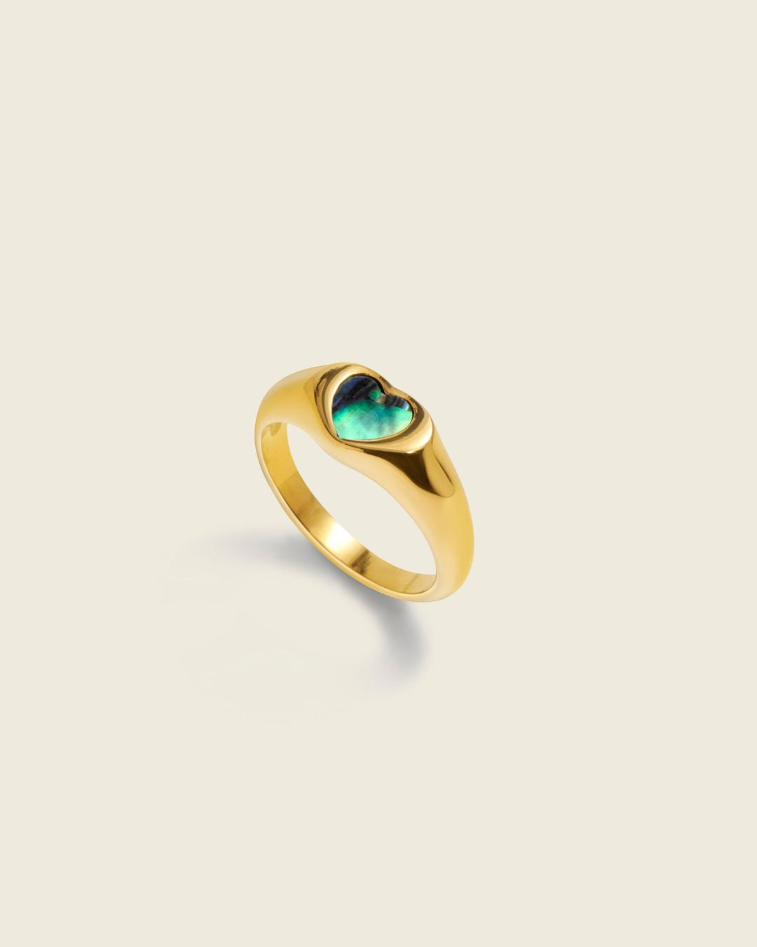Signature Blue Mother of Pearl Rings | 18ct PVD Gold-Plated Rings