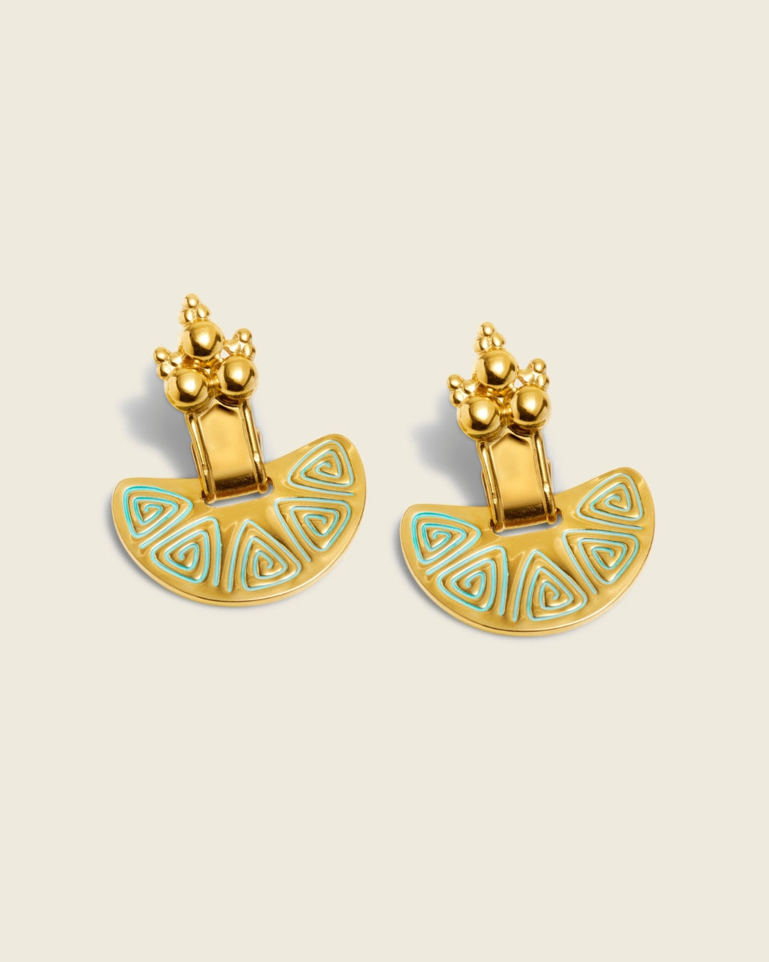 The Blue Anchor | Sea-Inspired 18ct PVD Gold-Plated Stud Earrings