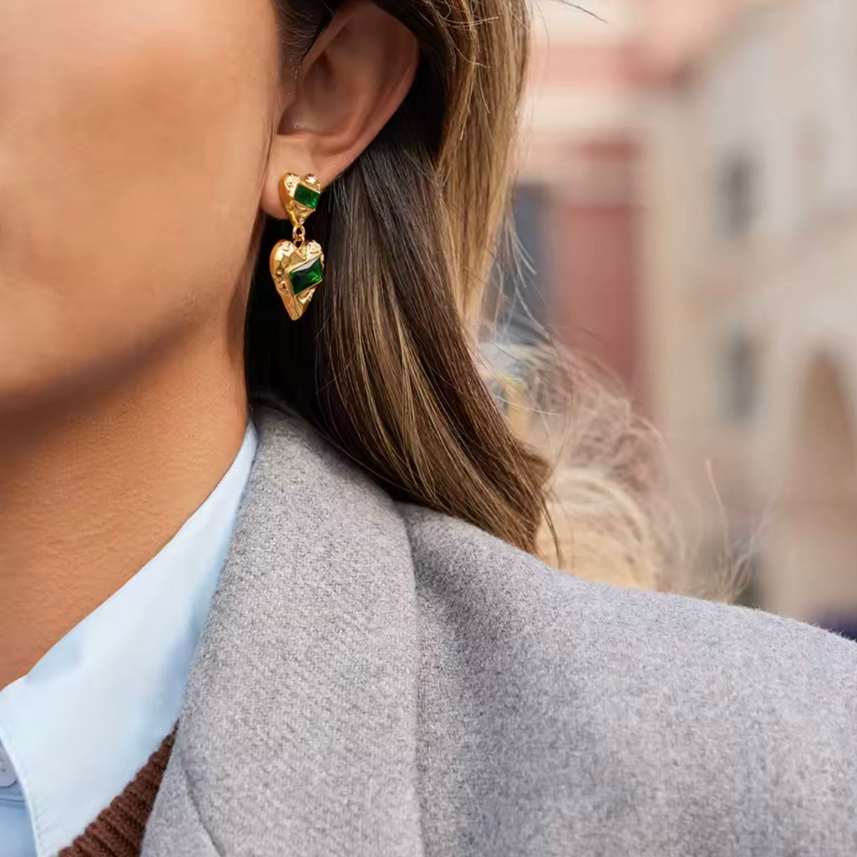 Sabora Green Zirconia Earrings