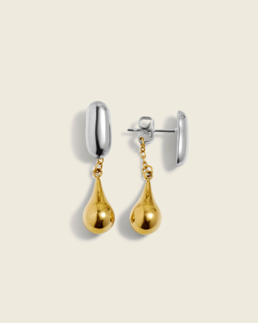 The Eclipse | Mixed Metal Gold & Silver Stud Earrings