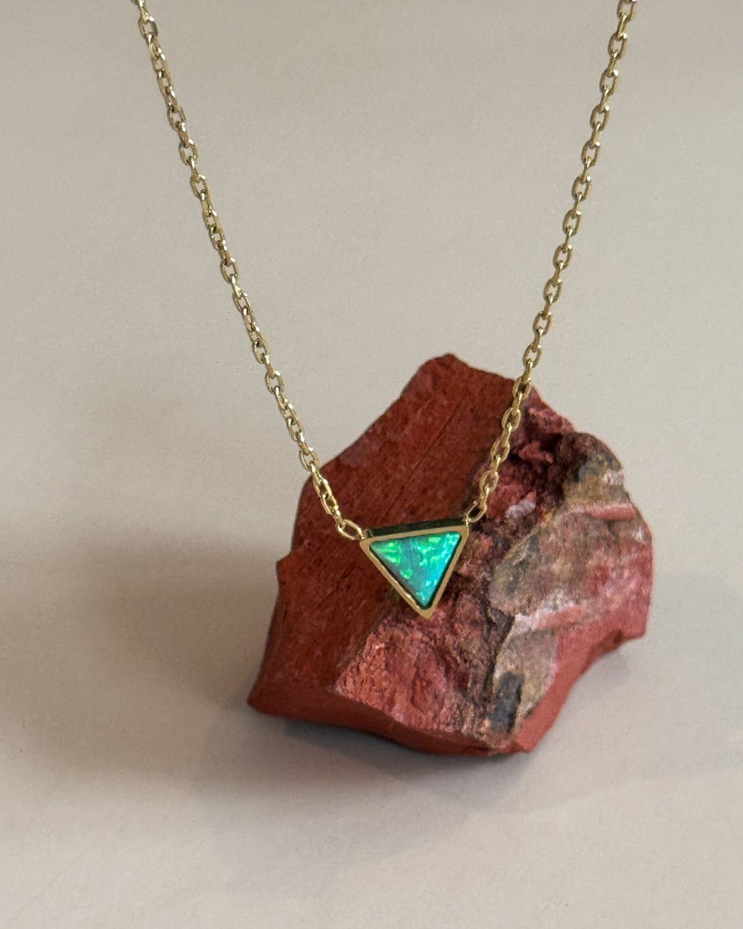 The Cosmic | Blue Opal 18ct PVD Gold-Plated Pendant Necklace