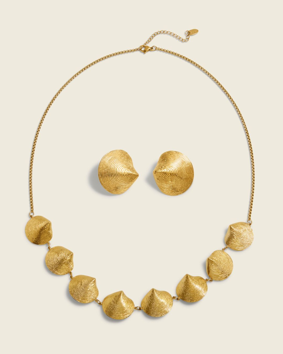 Ridges of the Tide Set | Sea-Inspired 18ct PVD Gold-Plated Jewellery Set
