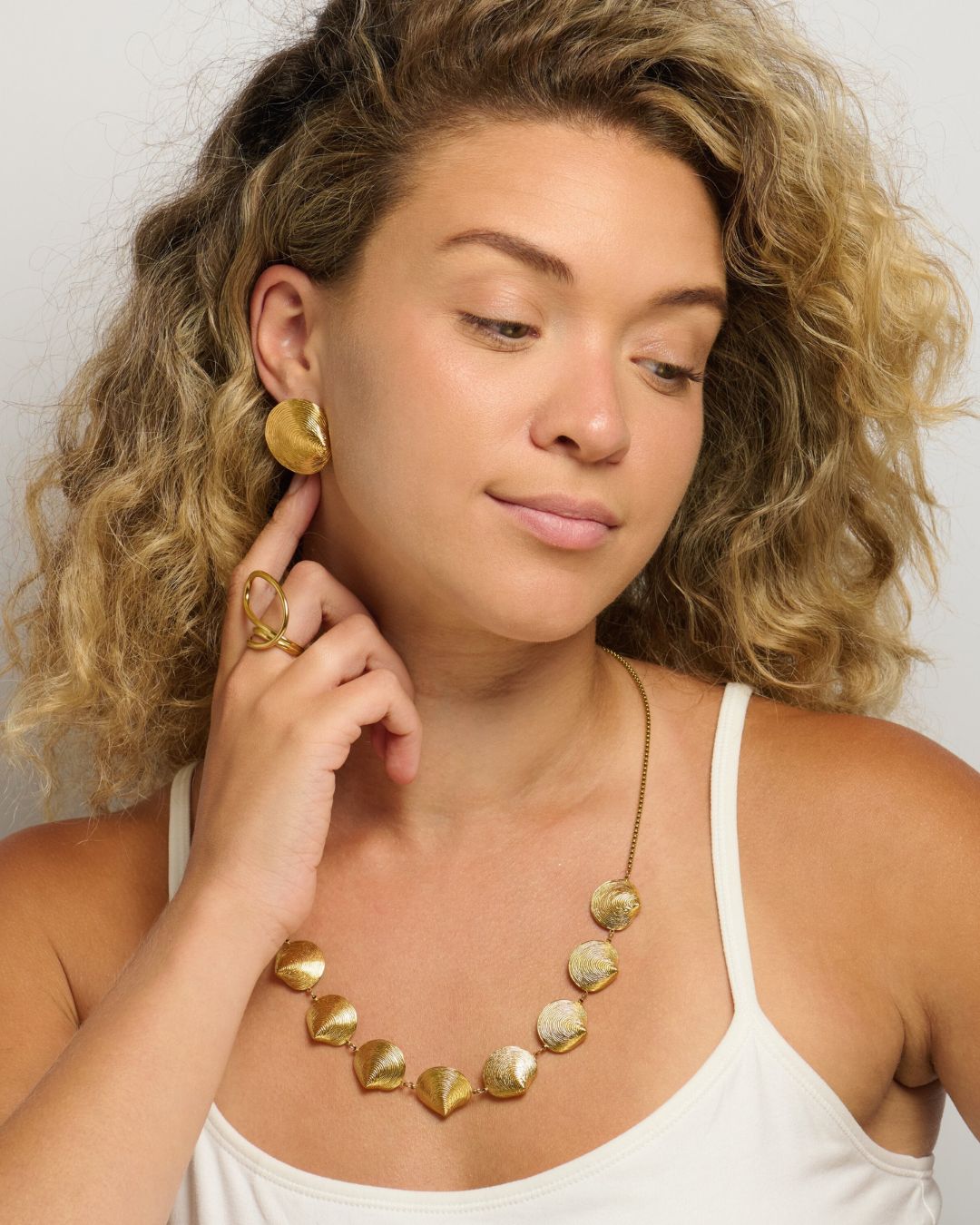Ridges of the Tide Set | Sea-Inspired 18ct PVD Gold-Plated Jewellery Set