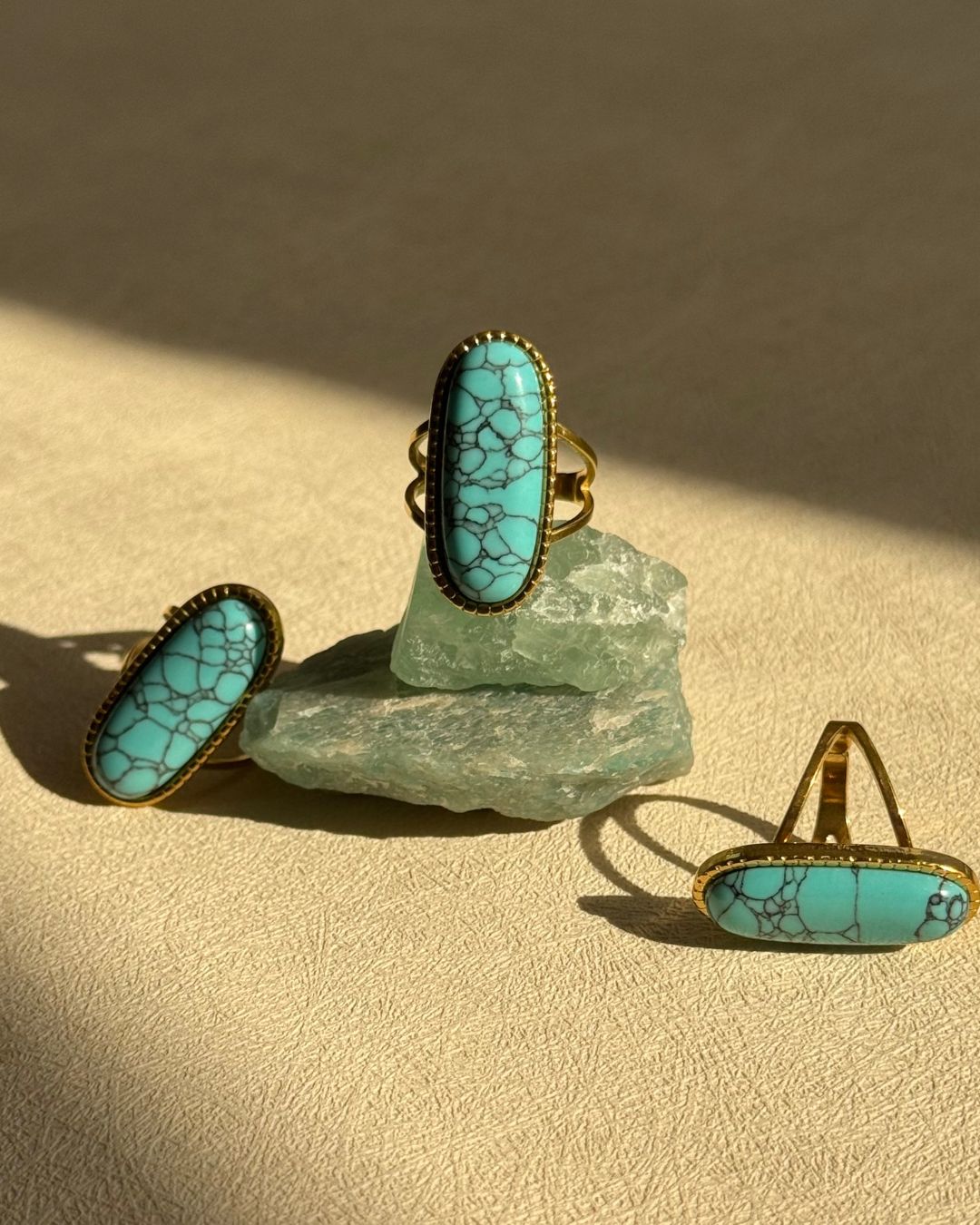 The Secret Lagoon | Turquoise 18ct PVD Gold-Plated Ring