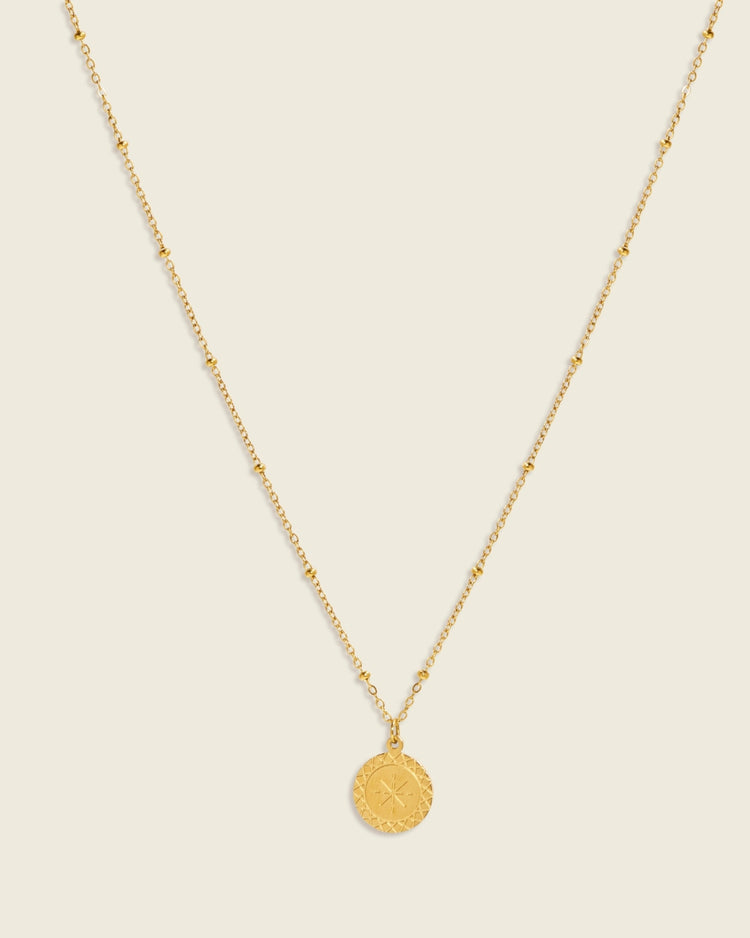 The Rising Sun | 18ct PVD Gold-Plated Sun Pendant Necklace