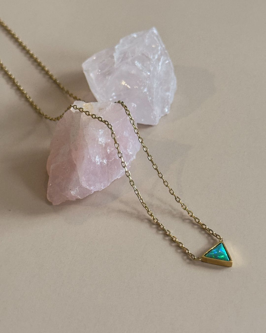 The Cosmic | Blue Opal 18ct PVD Gold-Plated Pendant Necklace