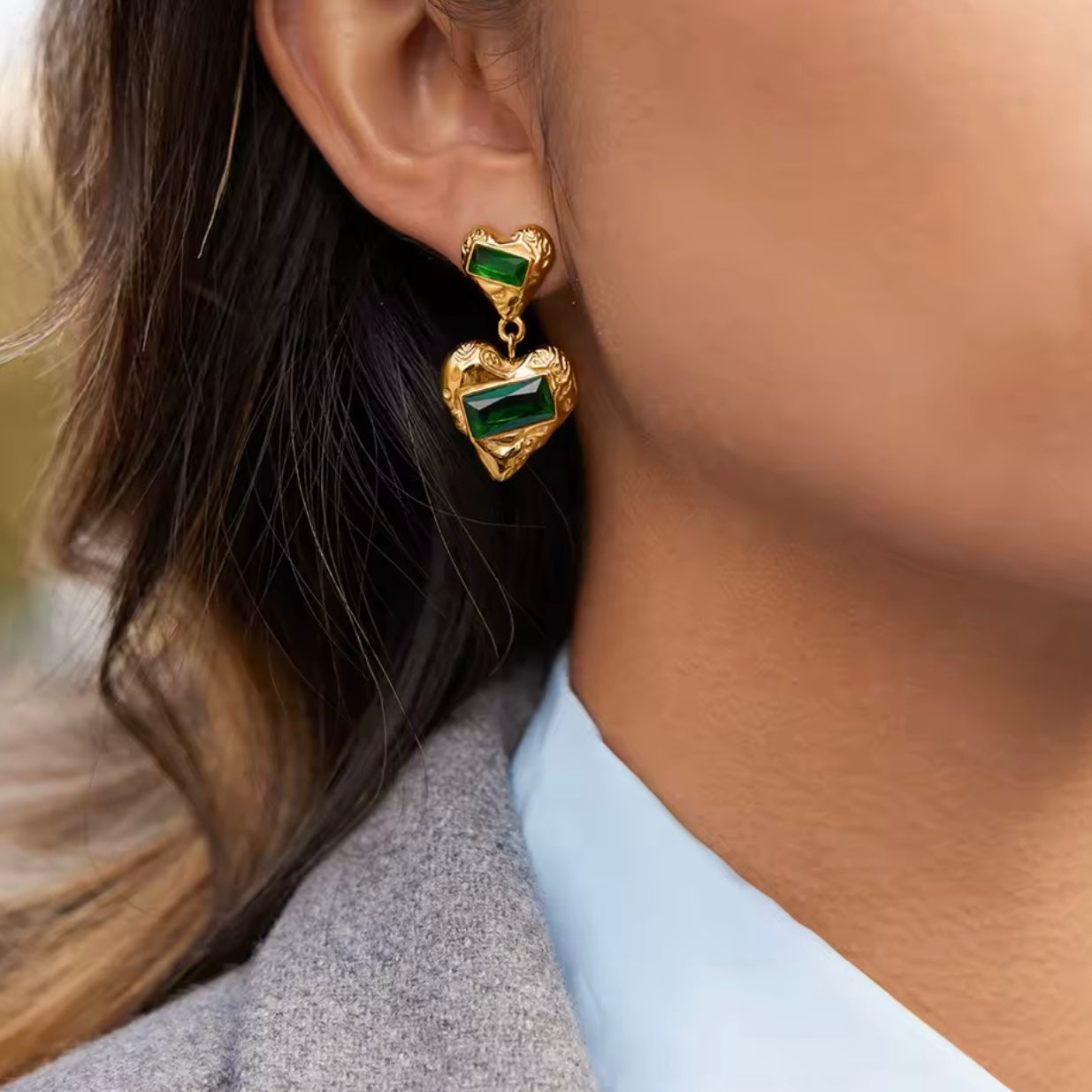 Sabora Green Zirconia Earrings