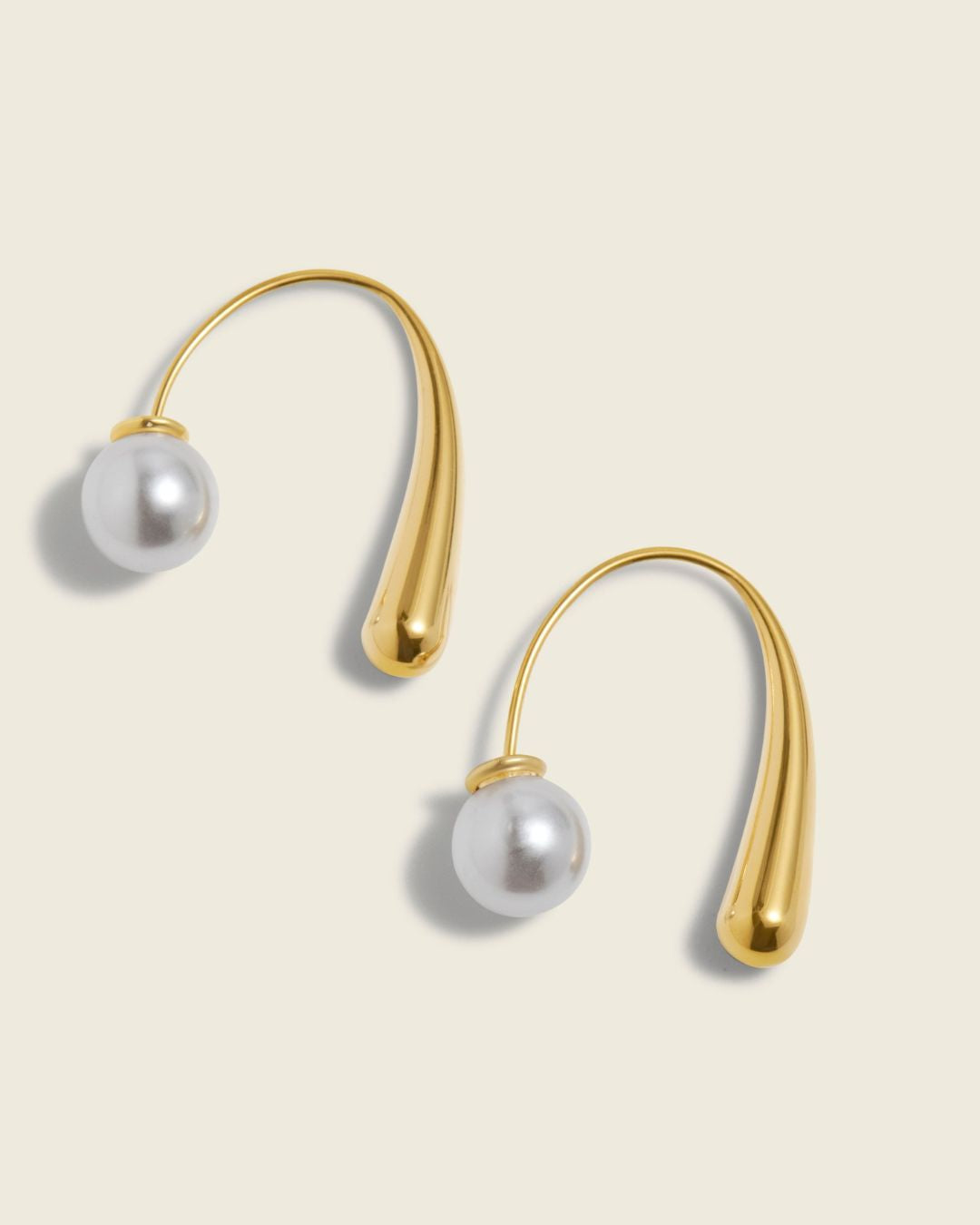 Like Moonlight | Freshwater Pearl 18ct PVD Gold-Plated Stud Earrings