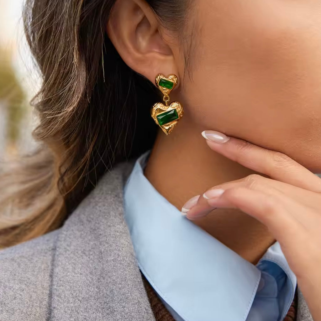 Sabora Green Zirconia Earrings