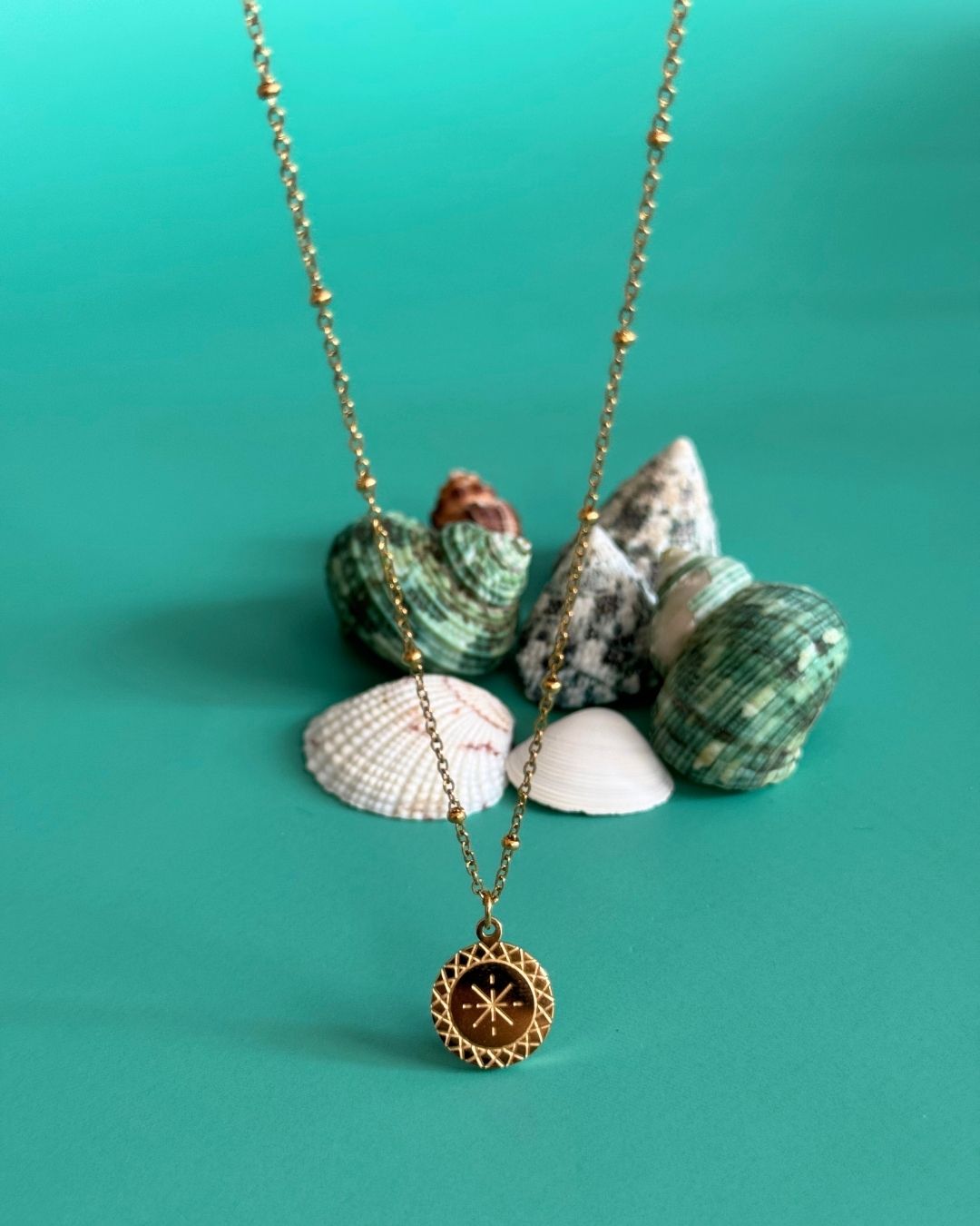 The Rising Sun | 18ct PVD Gold-Plated Sun Pendant Necklace