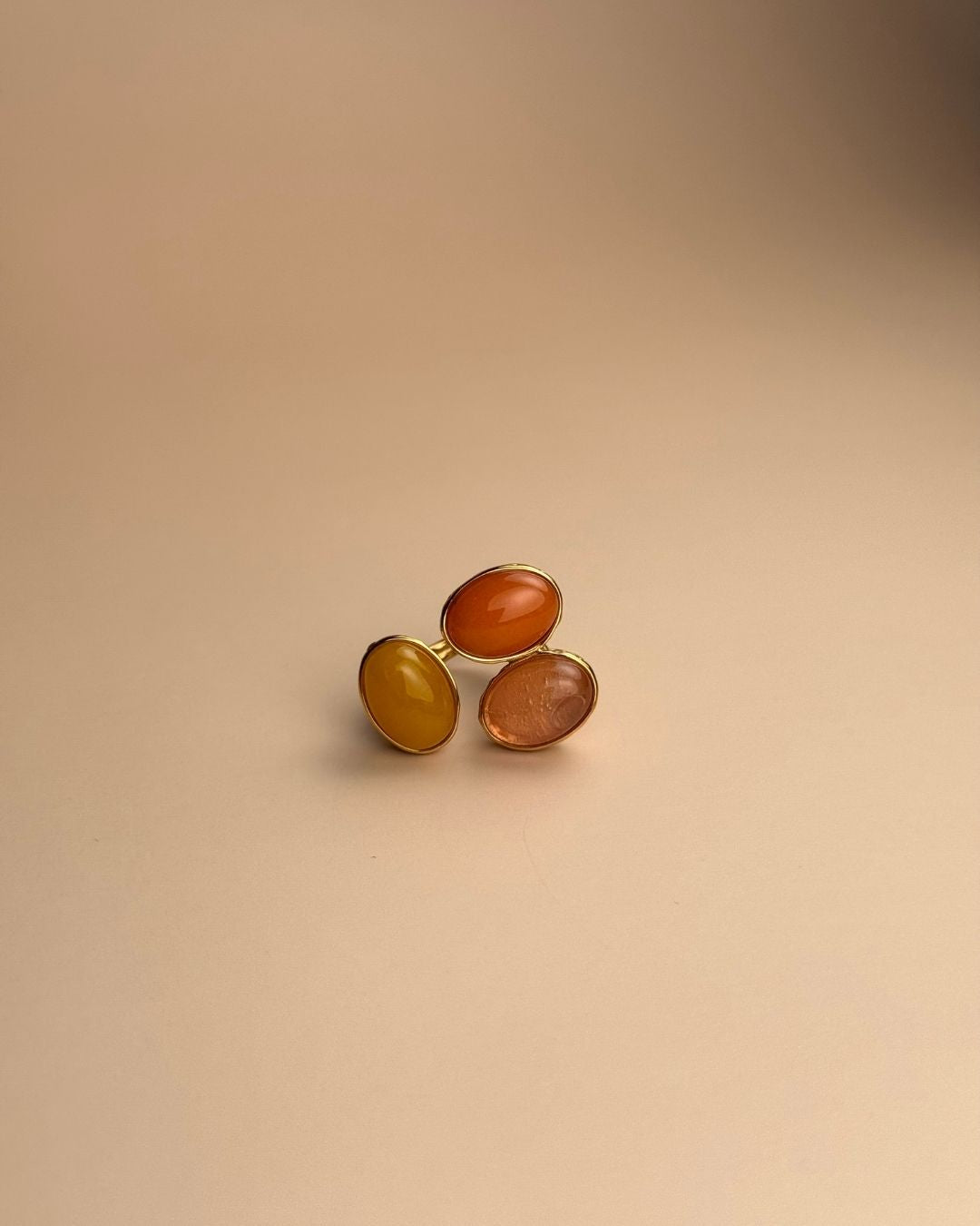 The Citrus | Aventurine & Agate 18ct PVD Gold-Plated Ring
