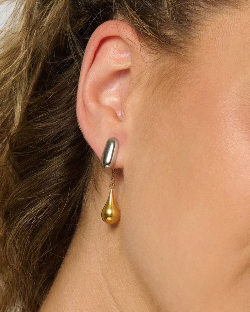The Eclipse | Mixed Metal Gold & Silver Stud Earrings