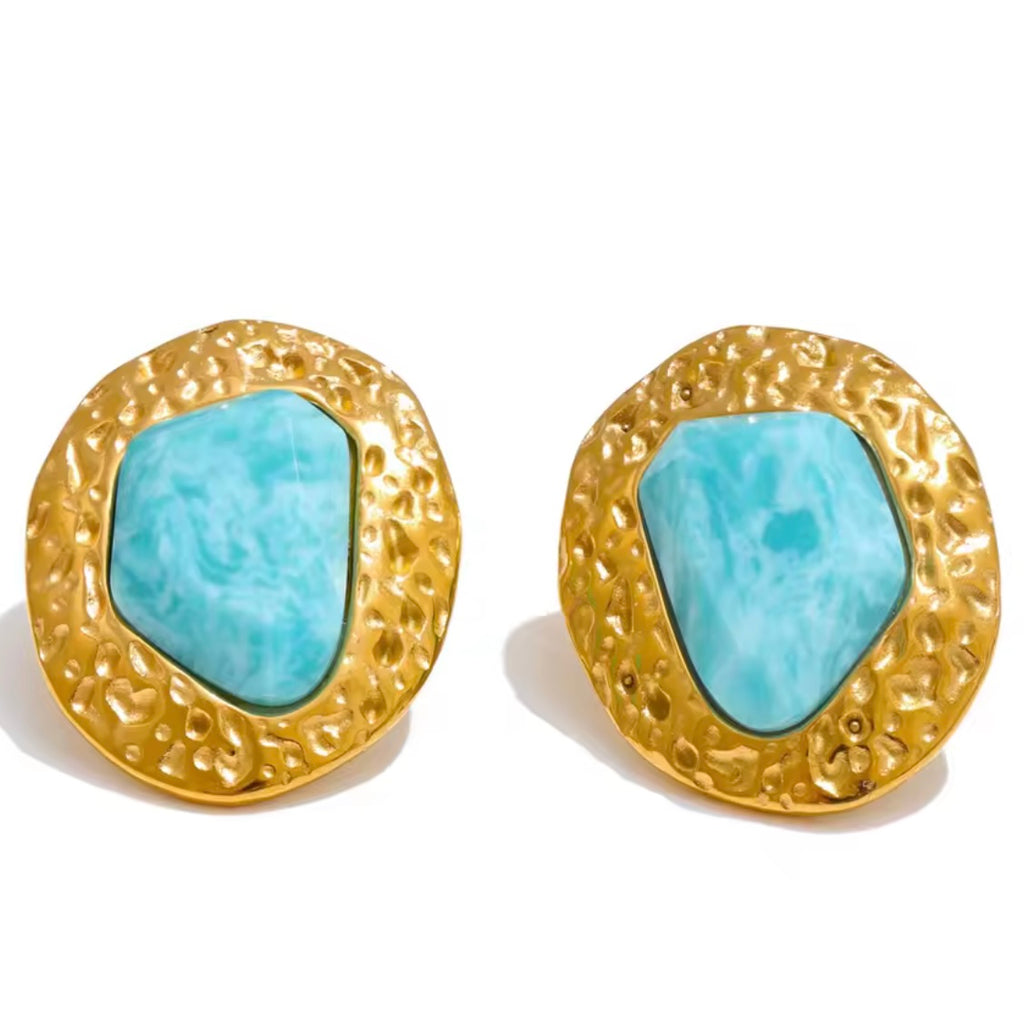 Gloss Amazonite Studs