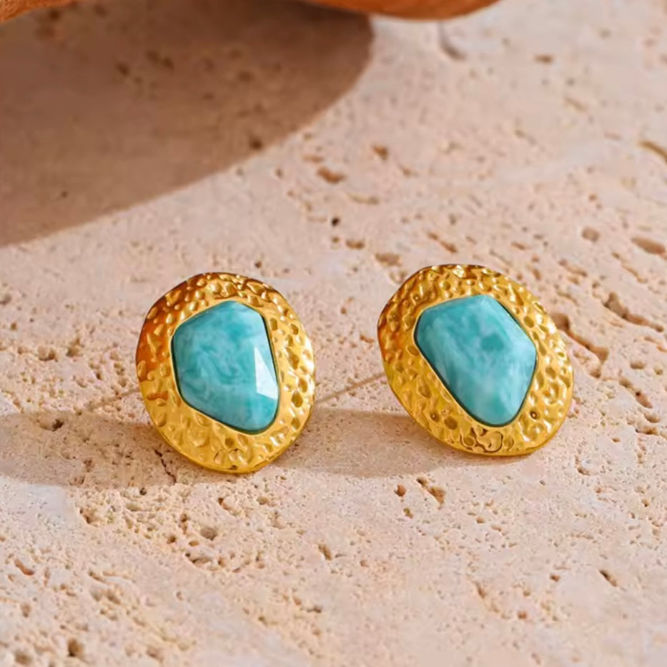 Gloss Amazonite Studs