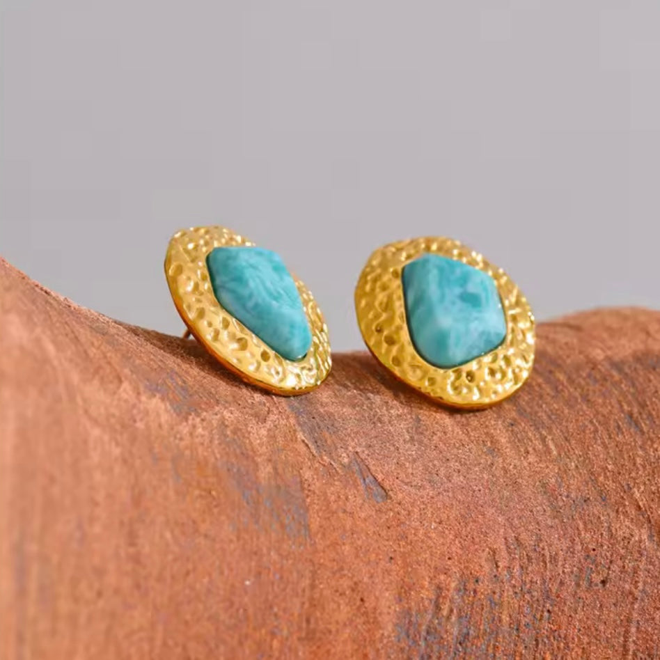 Gloss Amazonite Studs