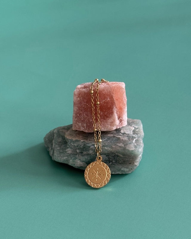 The Rising Sun | 18ct PVD Gold-Plated Sun Pendant Necklace