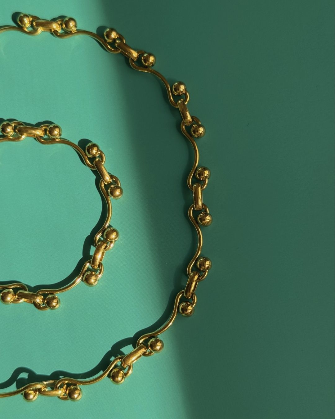 The Goldwave Set | 18ct PVD Gold-Plated Necklace & Bracelet Set
