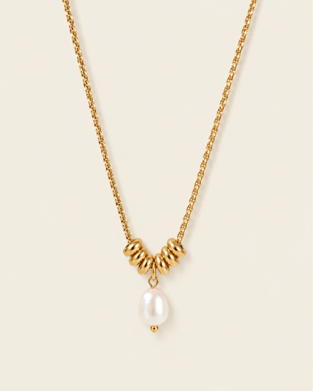 Moonlit Cove | Imitation Pearl 18ct PVD Gold-Plated Necklace