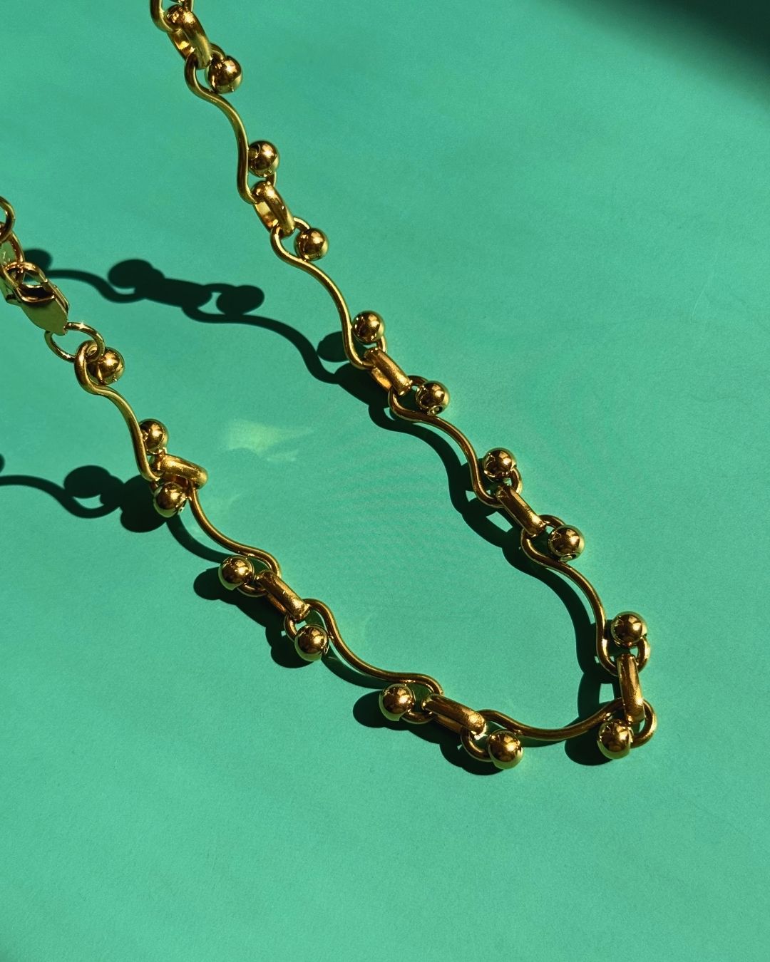 The Goldwave Set | 18ct PVD Gold-Plated Necklace & Bracelet Set