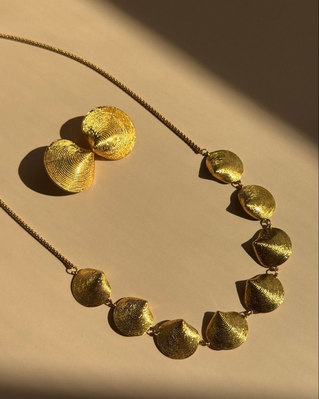 Ridges of the Tide Set | Sea-Inspired 18ct PVD Gold-Plated Jewellery Set