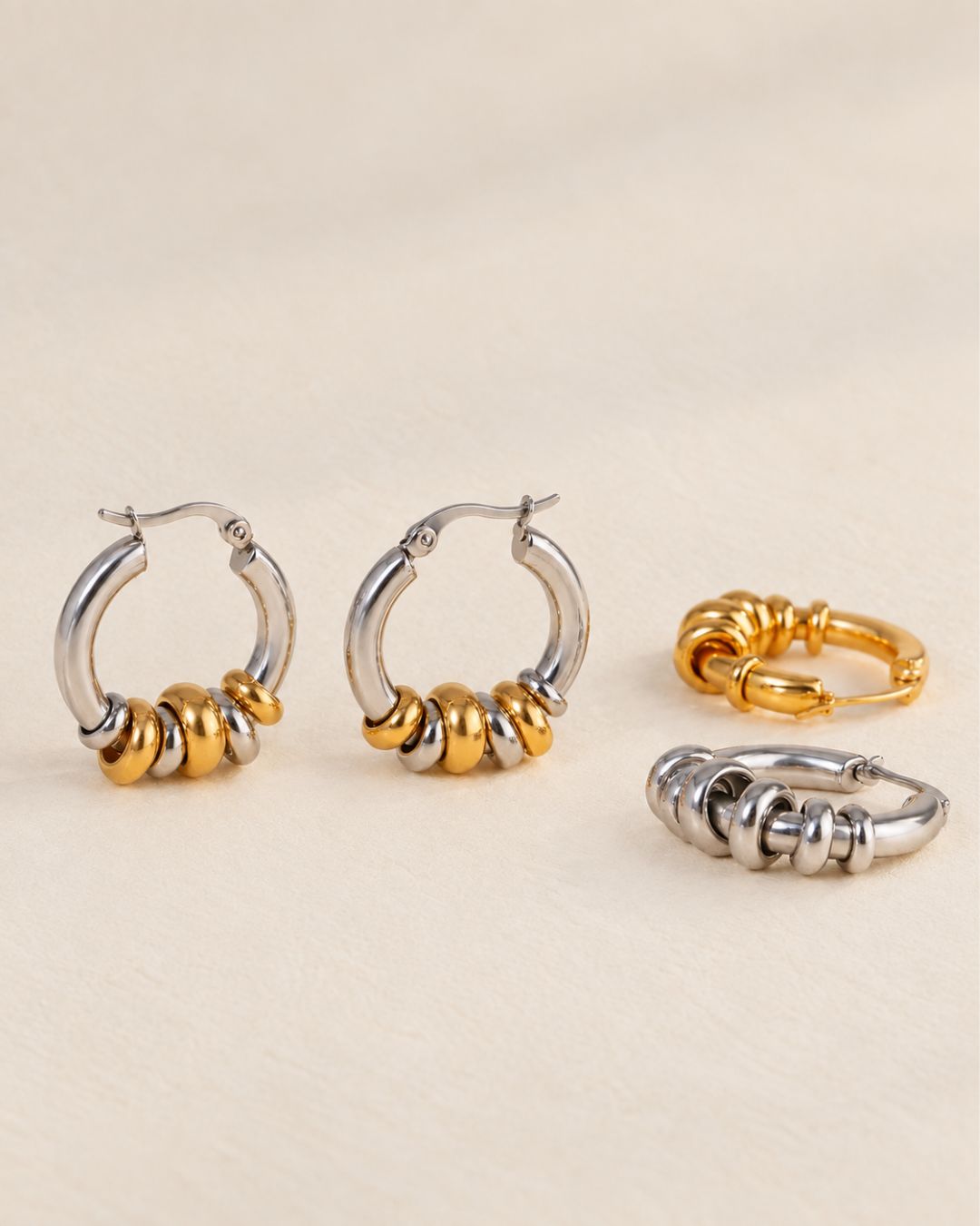 The Golden Interval | 18ct PVD Gold-Plated Hoop Earrings