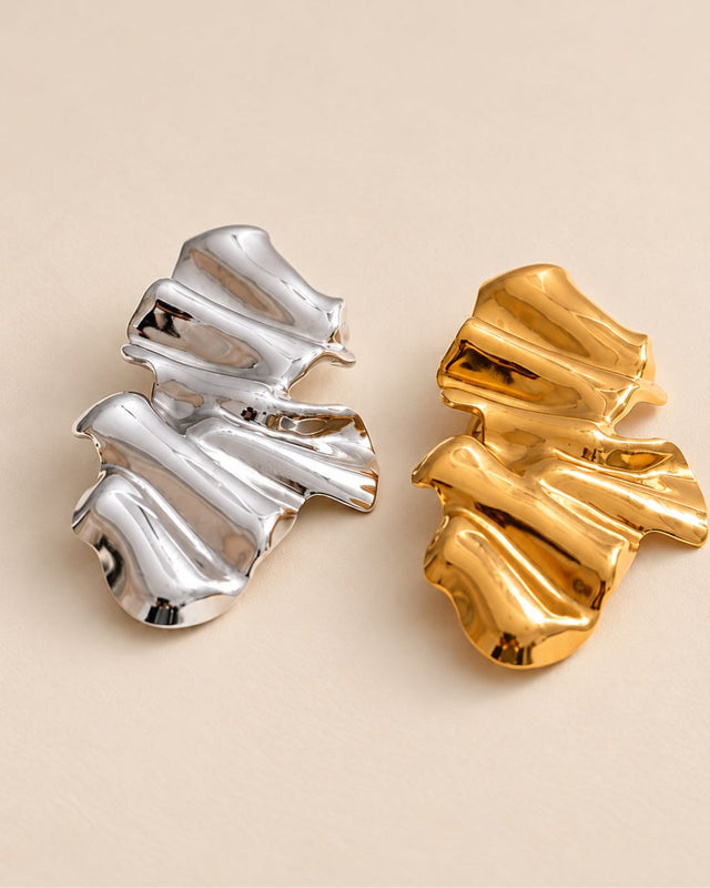 The Folded Line | 18ct PVD Gold-Plated Abstract Brooch